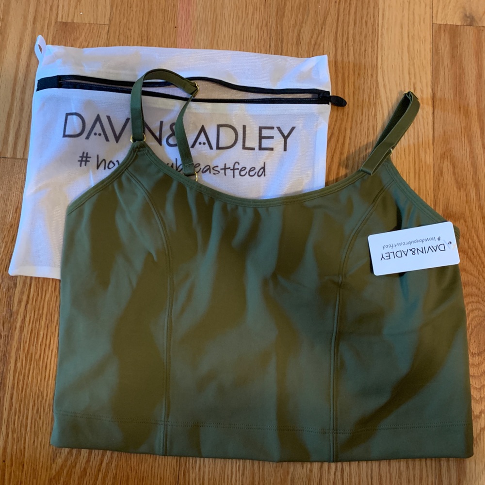 Davin & Adley Amelia Pumping & Nursing Crop Cami (Army Green)